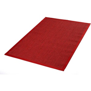 Sisalteppich DEKOWE Mara S2 mit Bordüre Teppiche Gr. B/L: 200 cm x 290 cm, 5 mm, 1 St., rot (rot, meliert) Esszimmerteppiche Flachgewebe, Material: 100% Sisal, Wohnzimmer