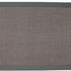 Sisalteppich HOME AFFAIRE Arradon Teppiche Gr. B/L: 133 cm x 190 cm, 5 mm, 1 St., grau Esszimmerteppiche Bordürenteppich, Flachgewebe, reines Sisal, leicht meliert