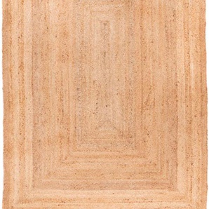 Sisalteppich MORGENLAND Indigo Teppiche Gr. B/L: 120 cm x 180 cm, 7 mm, 2,16 m², 1 St., beige (natur) Juteteppiche handgewebt