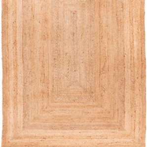 Sisalteppich MORGENLAND Indigo Teppiche Gr. B/L: 90 cm x 160 cm, 7 mm, 1,44 m², 1 St., beige (natur) Juteteppiche handgewebt