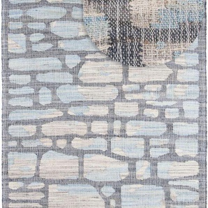 Sisalteppich MORGENLAND Sisalteppich - Alistair grau Teppiche Gr. B/L: 190 cm x 290 cm, 6 mm, 5,51 m², 1 St., blau Esszimmerteppiche SisalOptik