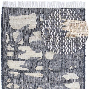 Sisalteppich MORGENLAND Sisalteppich - Alistair grau Teppiche Gr. B/L: 80 cm x 200 cm, 6 mm, 1,6 m², 1 St., schwarz Juteteppiche SisalOptik