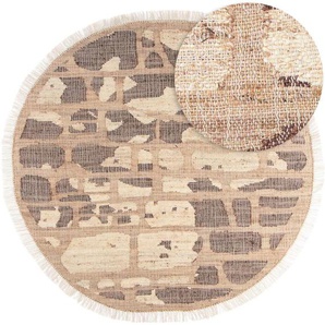 Sisalteppich MORGENLAND Sisalteppich - Alistair Teppiche Gr. B/L: 200 cm x 200 cm Ø 200 cm, 6 mm, 4 m², 1 St., braun Esszimmerteppiche SisalOptik