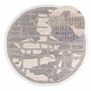 Sisalteppich MORGENLAND Sisalteppich - Alistair Teppiche Gr. B/L: 200 cm x 200 cm Ø 200 cm, 6 mm, 4 m², 1 St., grau Esszimmerteppiche SisalOptik