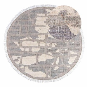 Sisalteppich MORGENLAND Sisalteppich - Alistair Teppiche Gr. B/L: 200 cm x 200 cm Ø 200 cm, 6 mm, 4 m², 1 St., grau Juteteppiche SisalOptik