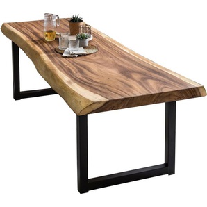 SIT Baumkantentisch, 8 cm Massivholzplatte mit Baumkante wie gewachsen