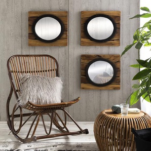 Couchtisch SIT Rattan Vintage Tische Gr. B/H/T: 60 cm x 45 cm x 60 cm, beige (natur) Couchtische rund oval Tisch Maße (BTH): 606045 cm, Shabby Chic, Vintage