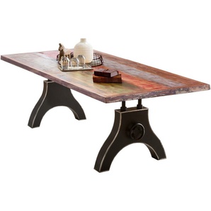 SIT Esstisch, Platte aus bunt lackiertem Altholz