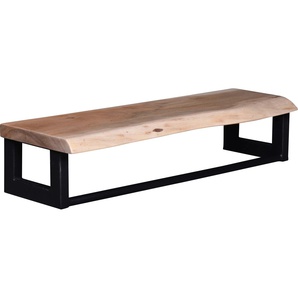 Garderobe SIT Garderobenpaneele Gr. B/H/T: 61 cm x 13 cm x 20 cm, schwarz (natur, schwarz) Wandgarderoben in rustikaler Optik mit Baumkante