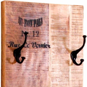 Garderobenpaneel SIT Rustic Garderobenpaneele beige (natur, print) Garderobenpaneele im factory design, Breite 35 cm,, Shabby Chic, Vintage