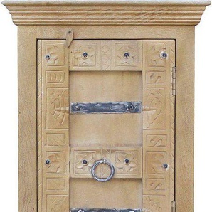 SIT Highboard Daipur Kommode, geschnitzte Verzierungen, schmale Kommode mit 1 Tür