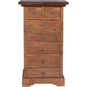 SIT Kommode Seadrift, recyceltes Teak-Altholz, Breite 53 cm, Shabby Chic, Vintage