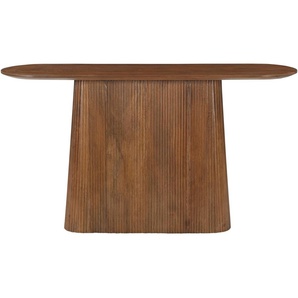 SIT Konsolentisch MANGO NATURAL, mit Sockelfuß im Lamellendesign