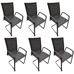 SIT Mobilia Tinto Preto Freischwinger hoch Edelstahl schwarz verchromt, 4er-/6er-Set - 6er-Set 33INX25-90-6er-set