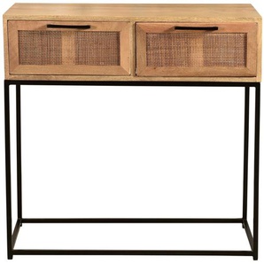SIT Möbel CANE Konsolentisch Mango lackiert mit Rattan-Front,