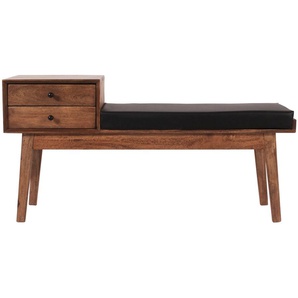 SIT Möbel MID CENTURY Bank Mango/Kunstleder natur mit schwarzen