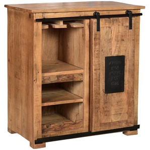 SIT Möbel NAMUR Barschrank Mango natur mit antikschwarzen