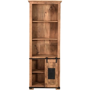 SIT Möbel NAMUR Bücherschrank Mango natur mit antikschwarzen