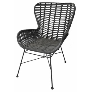 SIT Möbel RATTAN Stuhl Metall/Rattan antikschwarz