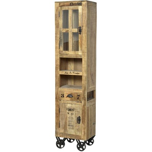 SIT Möbel RUSTIC Hochschrank lackiertes Mangoholz mit starken