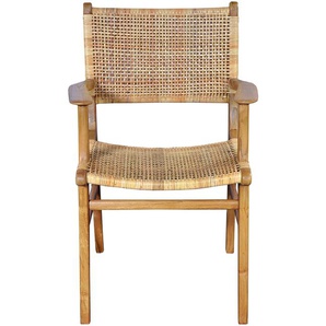 SIT Möbel SIT&CHAIRS Armlehnstuhl Teak/Rattan natur