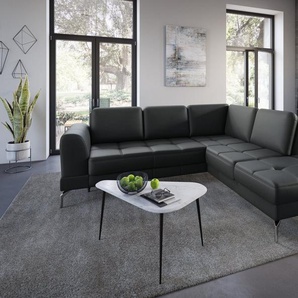 sit&more Ecksofa Bendigo L-Form, inklusive Sitztiefenverstellung, Bodenfreiheit 15 cm, in 2 Fußfarben