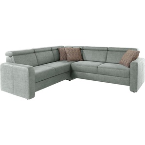 sit&more Ecksofa Bologna, Kopfteilverstellung, wahlweise mit Bettfunktion und Schubkasten