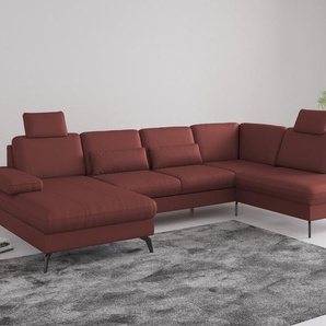 sit&more Wohnlandschaft Morris U-Form, inkl. Sitztiefenverstellung, wahlweise mit Armteilverstellung, Bettfunktion & Bettkasten