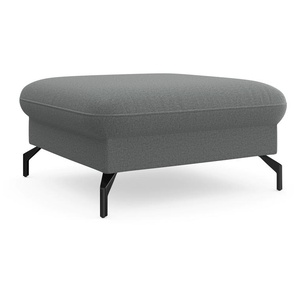 Hocker SIT&MORE Fashion Gr. B/H/T: 89 cm x 45 cm x 89 cm, Chenille, mit Federkern, grau Sitzhocker inklusive Federkern, mit hochwertigen, schwarzen Metallfüßen