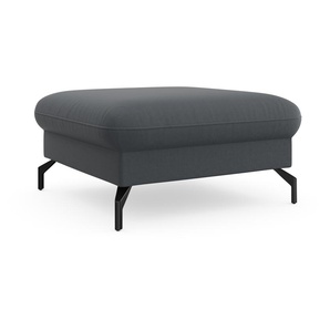 Hocker SIT&MORE Fashion Gr. B/H/T: 89 cm x 45 cm x 89 cm, Soft clean, mit Federkern, grau (dunkelgrau) Sitzhocker inklusive Federkern, mit hochwertigen, schwarzen Metallfüßen