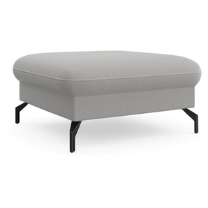 Hocker SIT&MORE Fashion Gr. B/H/T: 89 cm x 45 cm x 89 cm, Soft clean, mit Federkern, grau (hellgrau) Sitzhocker inklusive Federkern, mit hochwertigen, schwarzen Metallfüßen