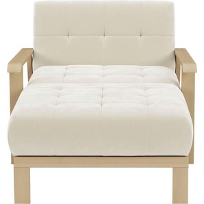 sit&more Recamiere Billund, Armlehnen aus Buchenholz in natur, verschiedene Bezüge und Farben