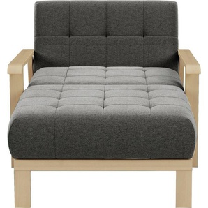 sit&more Recamiere Billund, Armlehnen aus Buchenholz in natur, verschiedene Bezüge und Farben