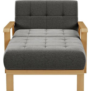 sit&more Recamiere Billund, Armlehnen aus eichefarbigem Buchenholz, verschiedene Bezüge und Farben
