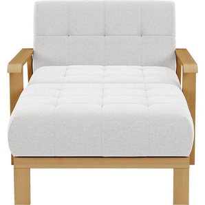 sit&more Recamiere Billund, Armlehnen aus eichefarbigem Buchenholz, verschiedene Bezüge und Farben