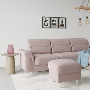 sit&more Stauraumhocker Sinatra, Sitzfläche ist abnehmbar, chromfarbene Metallfüße
