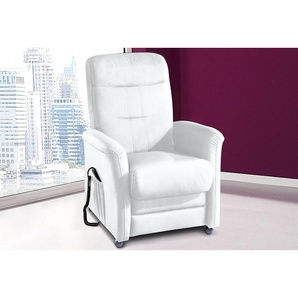 TV-Sessel SIT&MORE Charlie Sessel Gr. Luxus-Kunstleder, mit Motor-mit Aufstehhilfe, B/H/T: 76 cm x 103 cm x 91 cm, weiß Fernsehsessel und TV-Sessel wahlweise mit Motor Aufstehhilfe