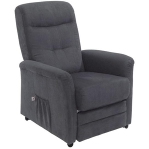 TV-Sessel SIT&MORE Charlie Sessel Gr. Luxus-Microfaser ALTARA NUBUCK, mit Motor-mit Aufstehhilfe, B/H/T: 76 cm x 103 cm x 91 cm, grau (dunkelgrau) Fernsehsessel und TV-Sessel wahlweise mit Motor Aufstehhilfe