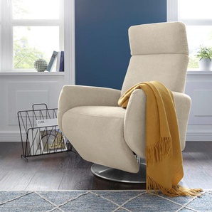 TV-Sessel SIT&MORE Sessel Gr. Luxus-Microfaser, B/H/T: 71 cm x 110 cm x 82 cm, beige (creme) Fernsehsessel und TV-Sessel Sessel
