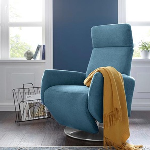 TV-Sessel SIT&MORE Sessel Gr. Luxus-Microfaser, B/H/T: 71 cm x 110 cm x 82 cm, blau (azur) Fernsehsessel und TV-Sessel Sessel