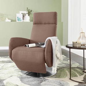 TV-Sessel SIT&MORE Sessel Gr. Luxus-Microfaser Vintageoptik, B/H/T: 71 cm x 110 cm x 82 cm, braun Fernsehsessel und TV-Sessel Sessel