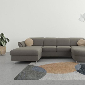 sit&more Wohnlandschaft Apulia U-Form, wahlweise Bettfunktion, Bettkasten und Kopf- und Armteilverstellung