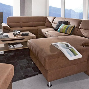 sit&more Wohnlandschaft Ascara U-Form, inklusive Boxspring/Federkern-Polsterung, wahlweise mit Bettfunktion