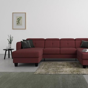 sit&more Wohnlandschaft Belluci U-Form, Kopfteilverstellung und Federkern, wahlweise mit Bettfunktion