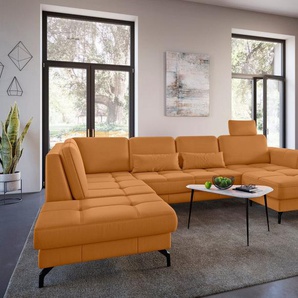 sit&more Wohnlandschaft Bendigo, inklusive Sitztiefenverstellung, Bodenfreiheit 12 cm, in 2 Fußfarben