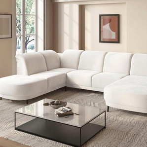 sit&more Wohnlandschaft Blues U-Form, inkl. Kopfteilverstellung, wahlweise mit Klapptisch und USB