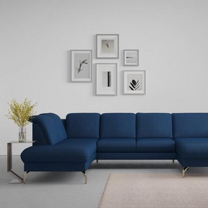 sit&more Wohnlandschaft Fashion U-Form, wahlweise mit Kopfteilverstellung, Vorziehsitz, motorisch, Nickelfüße