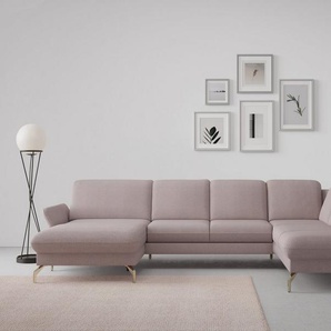sit&more Wohnlandschaft Fashion U-Form, wahlweise mit Kopfteilverstellung, Vorziehsitz, motorisch, Nickelfüße