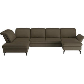 sit&more Wohnlandschaft Leandro U-Form, Wahlweise mit Bett-, Kopfteil - und Armlehnfunktion, sowie Bettkasten