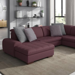 sit&more Wohnlandschaft Luxor U-Form, wahlweise mit Bettfunktion, Bettkasten und Kopfteilverstellung